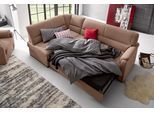Ecksofa SIT & MORE "Pisa L-Form", braun, B:245cm H:89cm T:161cm, NaturLEDER (echtes Rindsleder), Korpus in Kunstleder SOFTLUX;Luxus-Microfaser (90% Polyester, 10% Polyamid);Struktur (100% Polyester);Luxus-Microfaser ALTARA NUBUCK (100% Polyester), Sofas, Ecksofa, mit Federkern, wahlweise mit Schlaffunktion