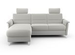 Ecksofa SIT & MORE "Palmera L-Form, B: 244 cm", silber, B:244cm H:89cm T:163cm, 100% Polyester, Sofas, Ecksofa, optional Schlaffunktion & Bettkasten, Federkern