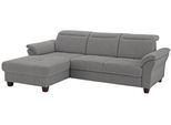 Ecksofa OTTO HOME "Solvei L-Form", grau, B:255cm H:104cm T:185cm, Struktur (100% Polyester);Luxus-Microfaser Lederoptik (100% Polyester);Luxus-Microfaser ALTARA NUBUCK (100% Polyester), Sofas, Ecksofa, mit Recamierenabschluß und Sitztiefenverstellung