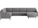 Wohnlandschaft SIT & MORE "Soul U-Form", grau, B:372cm H:90cm T:227cm, 95% Polyester, 10% Polyamid, Sofas, Wohnlandschaft, wahlweise mit Schlaffunktion und Schubkasten