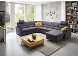 Wohnlandschaft DIE PLANBAR "ZE-EM16033 U-Form, Breite 330 cm", grau (mammut grau), B:330cm T:262cm, 100% Polyester, Sofas, Wohnlandschaft, wahlweise mit Kopfstützen und Schlaffunktion