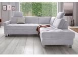 Ecksofa SIT & MORE "Pablo L-Form", silber, B:233cm H:78cm T:196cm, Struktur fein (100% Polyester);Struktur (100% Polyester), Sofas, Ecksofa, wahlweise mit Schlaffunktion