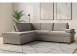 Ecksofa SIT & MORE "Moreno L-Form, B: 238 cm", grau (taupe), B:238cm H:82cm T:202cm, 95% Polyester, 5% Polyamid, Sofas, Ecksofa, mit Armteilverstellung, optional Schlaffunktion