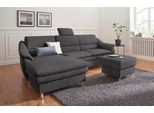 Ecksofa SIT & MORE "Cardoso L-Form", grau (anthrazit), B:264cm H:90cm T:162cm, Luxus-Microfaser 2 (100% Polyester);Luxus-Microfaser ALTARA NUBUCK (100% Polyester);Luxus-Microfaser 1 (100% Polyester), Sofas, Ecksofa, mit Federkern, wahlweise mit Schlaffunktion