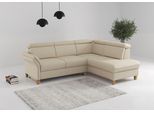 Ecksofa OTTO HOME "Glendale, L-Form", sand, B:247cm H:84cm T:193cm, 100% Polyester, Sofas, Ecksofa, inkl. Kopfteilverstellung, wahlweise mit Vorziehsitz und Bettkasten