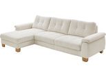 Ecksofa DIE PLANBAR "PP-LA19101 L-Form, Breite 316 cm", weiß (natur), B:316cm H:86cm T:177cm, 88% Polyester;12% Polyamid, Sofas, Ecksofa, wahlweise mit Schlaffunktion und verstellbaren Kopfstützen, in Cord