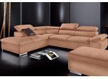 Ecksofa SIT & MORE "Alcudia L-Form, B: 272 cm, Arm- und Kopfteilverstellung, Eckcouch", braun, B:272cm H:73cm T:226cm, 100% Polyester, Sofas, Ecksofa, mit Schlaffunktion, Komfortsitz