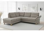 Ecksofa SIT & MORE "Pamela, B: 218 cm, L-Form, wahlweise mit Schlaffunktion und Bettkasten", beige (stone), B:218cm H:90cm T:212cm, 100% Polyester, Sofas, Ecksofa, mit Federkern und Liegefläche aus Originalstoff