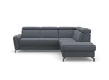 Ecksofa SIT & MORE "Scarlett L-Form", blau (blaugrau), B:258cm T:226cm, Sofas, Ecksofa, inklusive Kopfteilverstellung, optional Schlaffunktion & Bettkasten