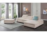 Ecksofa OTTO HOME "Alberto L-Form", beige (creme), B:286cm H:73cm T:174cm, 90% Polyester, 10% Polyamid;Luxus-Microfaser ALTARA NUBUCK (100% Polyester);Luxus-Microfaser weich (90% Polyester, 10% Polyamid);Microfaser Antiklederoptik, Sofas, Ecksofa, mit Kopfteilverstellung, wahlweise mit Schlaffunktion