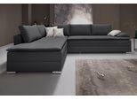 Ecksofa HOME AFFAIRE "Night & Day L-Form, B: 324 cm, Dauer-Schlaffunktion und Armlehne", anthrazit, B:324cm H:95cm T:218cm, Struktur ( 100% Polyester);Luxus-Microfaser (100% Polyester), Sofas, Ecksofa, Schlaffunktion & Bettkasten, Boxspringbett 180x200 cm