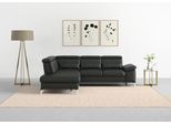 Ecksofa SIT & MORE "Cabrio L-Form, B: 274 cm, mit Sitztiefen-, Arm- & Kopfteilverstellung", grau (anthrazit), B:274cm H:87cm T:230cm, Sofas, Ecksofa, 3 Nierenkissen, Federkern, optional Schlaffunktion und Stauraum