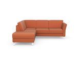 Ecksofa SIT & MORE "Visby L-Form", orange (terra), B:248cm H:87cm T:213cm, Sofas, Ecksofa, Wahlweise mit Schlaffunktion und Stauraum, frei im Raum stellbar