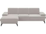 Ecksofa SIT & MORE "Morris L-Form, inkl. Sitztiefenverstellung", grau (elefant), B:275cm H:82cm T:171cm, 100% Polyester, Sofas, Ecksofa, wahlweise mit Armteilverstellung, Schlaffunktion & Bettkasten
