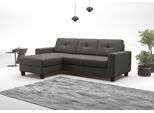 Ecksofa OTTO HOME "Varese", grau (anthrazit), B:239cm H:91cm T:164cm, Sofas, Ecksofa, wahlweise mit Schlaffunktion und Bettkasten