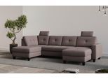 Wohnlandschaft OTTO HOME "Varese", grau (taupe), B:304cm H:91cm T:170cm, 90% Polyester 10% Polyamid, Sofas, Wohnlandschaft, wahlweise mit Schlaffunktion und Bettkasten