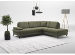 Ecksofa SIT & MORE "Morris Jubi L-Form, B: 238 cm", grün (olive), B:238cm H:83cm T:202cm, 100% Polyester, Sofas, Ecksofa, mit Armteilfunktion & 1 Zierkissen, optional Schlaffunktion