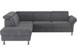 Ecksofa OTTO HOME "Calypso L-Form", grau (anthrazit), B:259cm H:85cm T:227cm, 100% Polyester, Sofas, Ecksofa, mit Relaxfunktion motorisch im Sofa 2,5- Sitzer