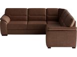 Ecksofa SIT & MORE "Montego L-Form, B: 255 cm", braun (nuss), B:255cm H:88cm T:225cm, 100% Polyester, Sofas, Ecksofa, wahlweise mit Schlaffunktion und Schubkasten