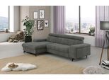Ecksofa COTTA "Emma L-Form, B: 267 cm", grau (steel), B:267cm H:97cm T:165cm, Sofas, Ecksofa, mit Kopfteilverstellung, optional Schlaffunktion & Bettkasten