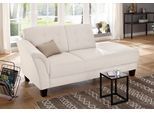 Recamiere OTTO HOME "Trondheim", beige (linen), B:197cm H:89cm T:90cm, Luxus-Microfaser (90% Polyester, 10% Polyamid);Struktur fein (100% Polyester);Flachgewebe (100% Polyester), Sofas, Recamiere, freistehend, mit Federkern, Knopfheftung im Rücken, Füße Buche