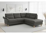 sit&more "Pamela L-Form, B: 218 cm, optional Schlaffunktion & Bettkasten" wahlweise mit Armteilverstellung, Sofa mit Federkern, Sitzhöhe: 48 cm