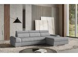 Ecksofa SIT & MORE "Broadway L-Form", grau, B:284cm H:79cm T:171cm, 100% Polyester, Sofas, Ecksofa, inklusive Kopfteilverstellung, wahlweise mit Schlaffunktion
