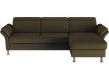 Ecksofa OTTO HOME "Calypso L-Form", grün (olive), B:260cm H:85cm T:172cm, 100% Polyester, Sofas, Ecksofa, mit motorischen Funktionen im Sofa und Recamiere