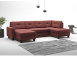 Wohnlandschaft OTTO HOME "Varese", braun (merlot), B:304cm H:91cm T:170cm, Sofas, Wohnlandschaft, wahlweise mit Schlaffunktion und Bettkasten