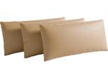 Sofakissen SIT & MORE "Vanity Leder, 3er Set, B: 60 cm", beige (cappuccino), B:60cm H:30cm T:12cm, Leder, Polsterauflagen, Sofakissen