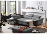 Ecksofa OTTO HOME "Pilot L-Form", grau, B:266cm H:73cm T:108cm, 100% Polyester; Feinstruktur 75000 Scheurtouren; Struktur 35000 Scheuertouren, Mikrofaser 40000 Scheuertouren, Sofas, Ecksofa, mit Kopfteilverstellung, wahlweise mit Schlaffunktion & Bettkasten