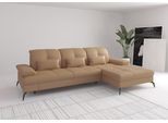 Ecksofa SIT & MORE "Amica, L-Form, inkl. Sitztiefenverstellung & Armteilverstellung", braun (cappuccino), B:279cm H:90cm T:185cm, Sofas, Ecksofa, wahlweise mit Schlaffunktion, Bettkasten und Kopfteilverstellung