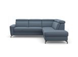 Ecksofa SIT & MORE "Scarlett L-Form", blau (hellblau), B:258cm T:226cm, Sofas, Ecksofa, inklusive Kopfteilverstellung, optional Schlaffunktion & Bettkasten