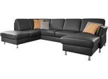 Wohnlandschaft DIE PLANBAR "PN-EM18013 U-Form, ohne Kopfstützen", grau (anthrazit), B:305cm H:87cm T:200cm, Sofas, Wohnlandschaft, wahlweise mit Schlaffunktion und Stauraum