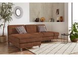 Ecksofa SIT & MORE "Clio L-Form", braun (cognac), B:246cm H:89cm T:165cm, Sofas, Ecksofa, optional Schlaffunktion oder Vorziehsitz und Bettkasten, Federkern