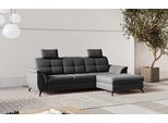 Ecksofa SIT & MORE "Zora", grau (dunkelgrau), B:262cm H:92cm T:164cm, 95% Polyester 5% Polyamid, Sofas, Ecksofa, wahlweise mit Schlaffunktion und Bettkasten