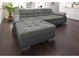 Ecksofa SIT & MORE "Ontario L-Form", schwarz (schwarz, steingrau), B:280cm H:75cm T:183cm, Struktur (100% Polyester);Luxus-Microfaser ALTARA NUBUCK (100% Polyester);Luxus-Microfaser (100% Polyester), Sofas, Ecksofa, XXL, wahlweise mit Schlaffunktion