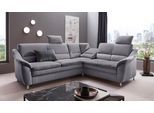 Ecksofa OTTO HOME "Cardoso L-Form", grau, B:249cm H:90cm T:209cm, Luxus-Microfaser Lederoptik (100% Polyester);Luxus-Microfaser (100% Polyester);Luxus-Microfaser ALTARA NUBUCK (100% Polyester);Struktur (100% Polyester), Sofas, Ecksofa, Federkern, wahlweise mit Bett, Schubkasten, teilweise Relaxfunktion