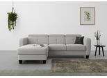 Ecksofa SIT & MORE "Belluci L-Form", silber, B:247cm H:85cm T:170cm, Sofas, Ecksofa, inklusive Federkern, wahlweise mit Schlaffunktion und Bettkasten