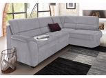 Ecksofa SIT & MORE "Pandora, L-Form, B: 251 cm, Bettfunktion & Bettkasten wählbar", grau, B:251cm H:91cm T:176cm, Luxus-Microfaser ALTARA NUBUCK (100% Polyester);Luxus-Microfaser ALTARA NUBUCK (100% Polyester);Luxus-Microfaser (100% Polyester), Sofas, Ecksofa, Frei im Raum stellbar, Federkernpolsterung, komfortable Sitzhöhe 45 cm
