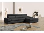 Ecksofa SIT & MORE "Broadway L-Form", schwarz, B:284cm H:79cm T:171cm, Luxus-NaturLeder;Luxus-Kunstleder;NaturLEDER;Microfaser Primabelle (100% Polyester), Sofas, Ecksofa, inklusive Kopfteilverstellung, wahlweise mit Schlaffunktion