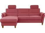 Ecksofa HOME AFFAIRE "Palmera L-Form, B: 244 cm - OTTO. Verlässliche Qualität.", lila (chianti), B:244cm H:89cm T:163cm, 100% Polyester;Struktur (100% Polyester);Luxus-Microfaser in Lederoptik (100% Polyester), Sofas, Ecksofa, optional Schlaffunktion & Bettkasten, Federkern