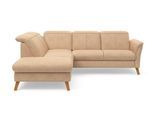 Ecksofa SIT & MORE "Romero L-Form", braun (macchiato), B:250cm H:91cm T:220cm, 100% Polyester, Sofas, Ecksofa, wahlweise mit oder ohne TV-Funktion, Schlaffunktion, Bettkasten