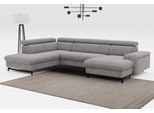 Wohnlandschaft COTTA "Emma U-Form, B: 328 cm", grau (mouse), B:328cm H:97cm T:215cm, Sofas, Wohnlandschaft, mit Kopfteilverstellung, optional Schlaffunktion & Bettkasten