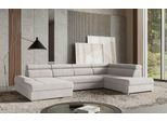 Wohnlandschaft SIT & MORE "U-Form", grau (hellgrau), B:345cm H:79cm T:213cm, 90% Polyester, 10% Polyamid, Sofas, Wohnlandschaft, mit verstellbaren Kopfteilen, wahlweise mit Schlaffunktion