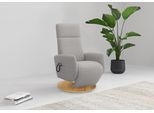 TV-Sessel OTTO HOME "Rochelle, inkl. Kopfteilverstellung & 360 Drehfunktion", grau (hellgrau), B:71cm H:110cm T:82cm, 95% Polyester 5% Polyamid, Sessel, TV-Sessel, TV-Sessel mit Drehfunktion 360 Grad