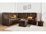 Ecksofa SIT & MORE "Melissa L-Form", braun (dunkelbraun), B:257cm T:217cm, 100% Polyester, Sofas, Ecksofa, klassisches Polsterprogramm, wahlweise Schlaffunktion und Schubkasten
