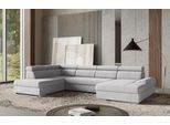Wohnlandschaft SIT & MORE "U-Form", silber, B:345cm H:79cm T:213cm, 90% Polyester, 10% Polyamid, Sofas, Wohnlandschaft, mit verstellbaren Kopfteilen, wahlweise mit Schlaffunktion