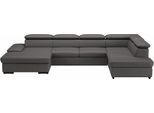 Wohnlandschaft SIT & MORE "Alcudia U-Form", braun (mocca), B:349cm H:73cm T:226cm, Sofas, Wohnlandschaft, wahlweise mit Schlaffunktion