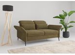 3-Sitzer SIT & MORE "Emely, inkl. Sitztiefenverstellung", grün (olive), B:199cm H:92cm T:123cm, 100% Polyester, Sofas, 3-Sitzer, wahlweise mit Schlaffunktion, Kopf- & Armteilverstellung